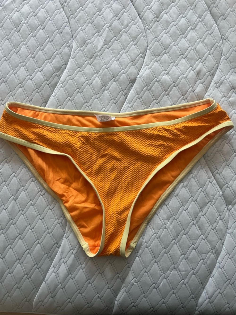 Women’s Orange Bikini Bottom with Contrasting Trim